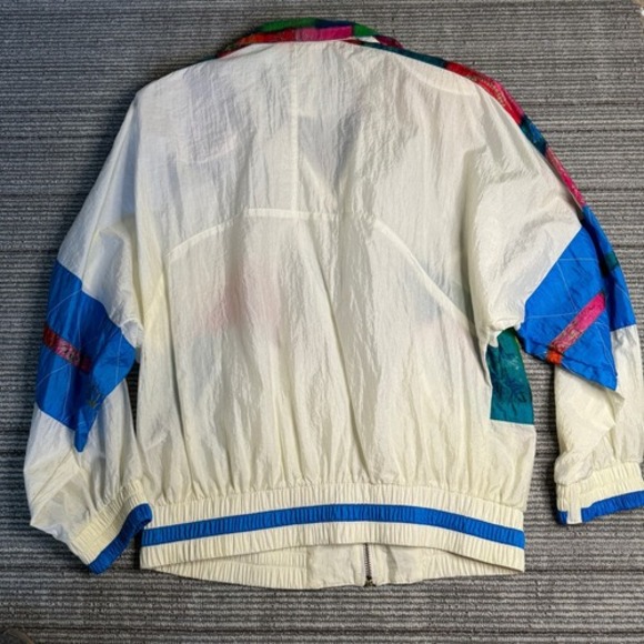 Vintage River Edge Women's Small 90s Windbreaker Full Zip 100% Nylon Y2K - Picture 7 of 8